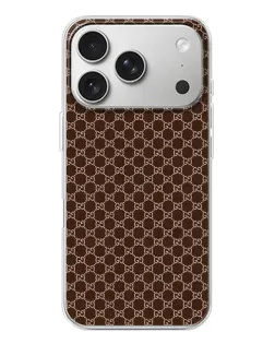 Чохол для iPhone 17 Pro з картинкою «Gucci — шоколадна сітка» Чохол для iPhone 17 Pro з картинкою «Gucci — шоколадна сітка»