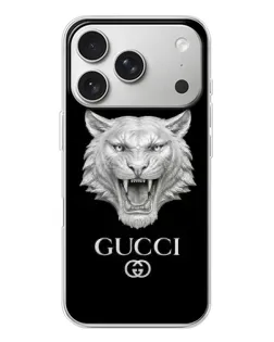 Чохол для iPhone 17 Pro з картинкою «Gucci — срібний лев» Чохол для iPhone 17 Pro з картинкою «Gucci — срібний лев»