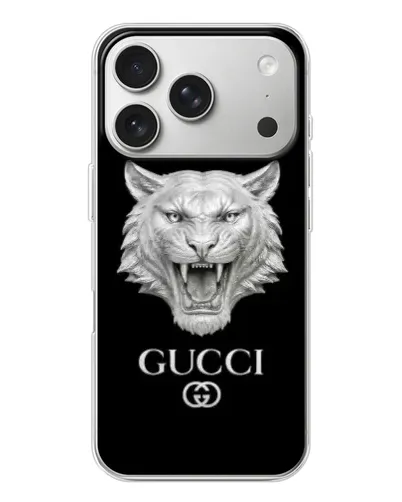 Чохол для iPhone 17 Pro з картинкою «Gucci — срібний лев» Чохол для iPhone 17 Pro з картинкою «Gucci — срібний лев»