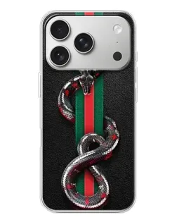 Чохол для iPhone 17 Pro з картинкою «Gucci — змія на смузі» Чохол для iPhone 17 Pro з картинкою «Gucci — змія на смузі»