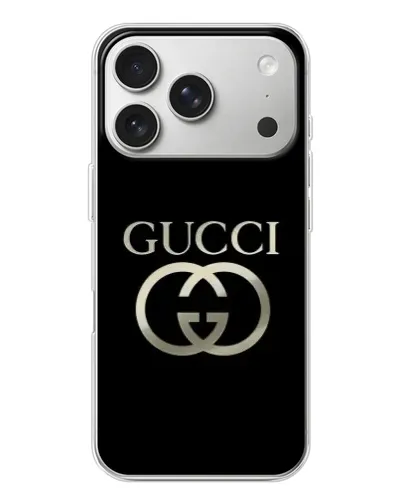 Чохол для iPhone 17 Pro з картинкою «Gucci — золото на чорному» Чохол для iPhone 17 Pro з картинкою «Gucci — золото на чорному»