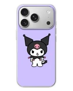 Чехол для iPhone 17 Pro с картинкой «Kuromi — нежный фиолетовый»