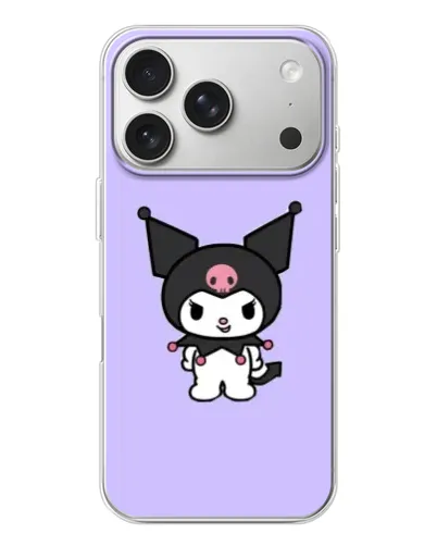 Чехол для iPhone 17 Pro с картинкой «Kuromi — нежный фиолетовый»