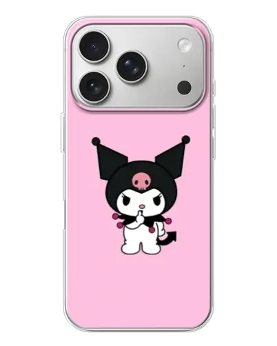 Чехол для iPhone 17 Pro с картинкой «Kuromi — розовая нежность»