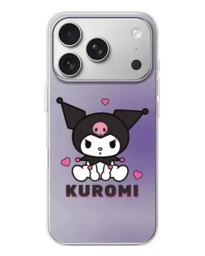 Чехол для iPhone 17 Pro с картинкой «Kuromi — фиолетовый арт»
