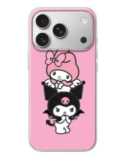 Чехол для iPhone 17 Pro с картинкой «My Melody и Kuromi»