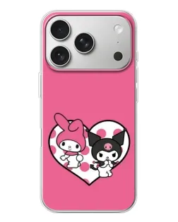 Чехол для iPhone 17 Pro с картинкой «Kuromi и My Melody»