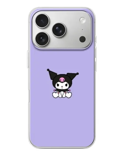 Чехол для iPhone 17 Pro с картинкой «Kuromi — фиолетовый минимализм»