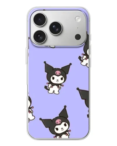 Чехол для iPhone 17 Pro с картинкой «Паттерн с Kuromi»