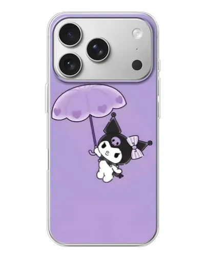 Чехол для iPhone 17 Pro с картинкой «Kuromi с зонтиком»