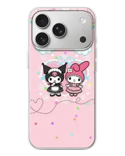 Чехол для iPhone 17 Pro с картинкой «My Melody и Kuromi»