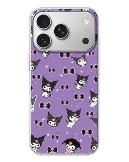 Чехол для iPhone 17 Pro с картинкой «Kuromi — паттерн»