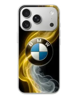 Чохол для iPhone 17 Pro з картинкою «Золотистий дим BMW»