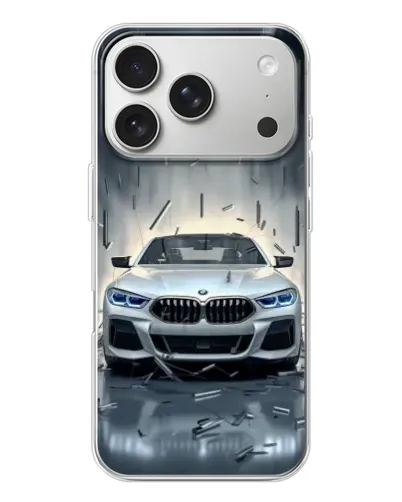 Чохол для iPhone 17 Pro з картинкою «BMW у світлі фар»
