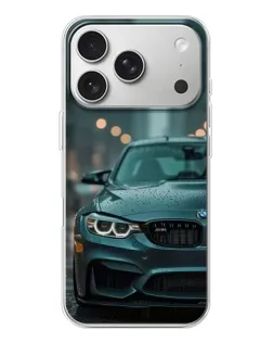Чохол для iPhone 17 Pro з картинкою «BMW у вогнях міста»