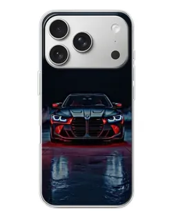 Чохол для iPhone 17 Pro з картинкою «BMW на мокрій дорозі»