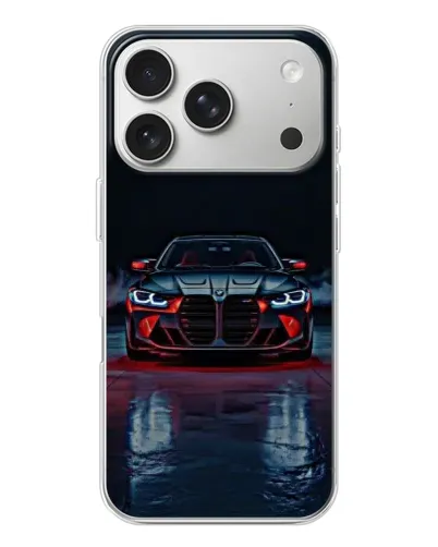 Чохол для iPhone 17 Pro з картинкою «BMW на мокрій дорозі»