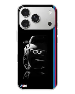 Чохол для iPhone 17 Pro з картинкою «Силует BMW в темряві»
