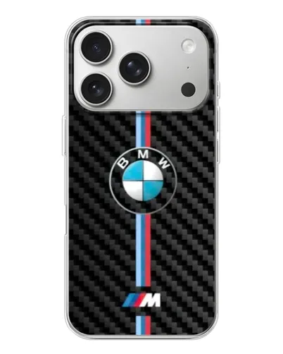 Чохол для iPhone 17 Pro з картинкою «Емблема BMW та карбон»