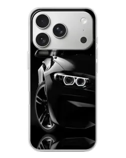 Чохол для iPhone 17 Pro з картинкою «Чорна BMW — профіль»