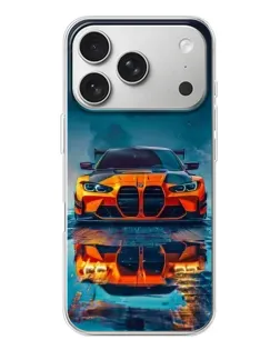 Чохол для iPhone 17 Pro з картинкою «BMW — золота емблема»