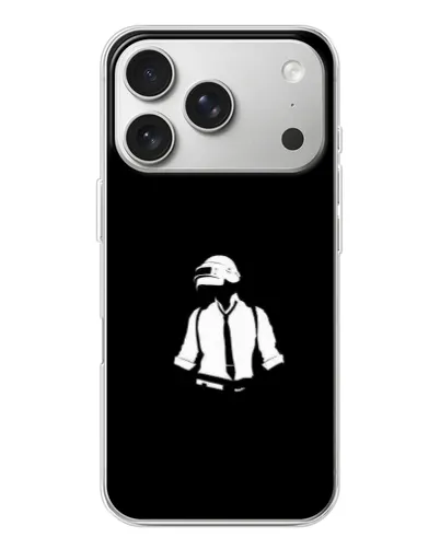 Чехол для iPhone 17 Pro с картинкой «PUBG — белый шлем»