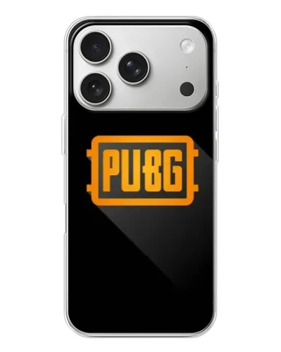 Чехол для iPhone 17 Pro с картинкой «PUBG — рамка лого»