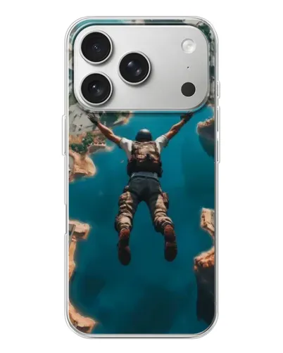 Чехол для iPhone 17 Pro с картинкой «PUBG — свободное падение»