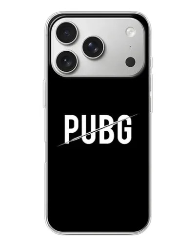 Чехол для iPhone 17 Pro с картинкой «PUBG — белый логотип»