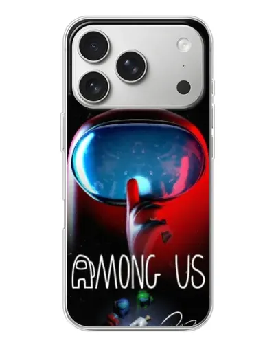 Чехол для iPhone 17 Pro с картинкой «Красный импостер — макро» Чехол для iPhone 17 Pro с картинкой «Красный импостер — макро»