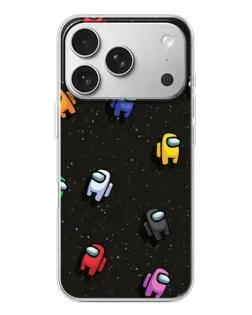 Чехол для iPhone 17 Pro с картинкой «Космический паттерн Among Us»