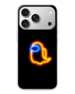 Чехол для iPhone 17 Pro с картинкой «Among Us неоновое сияние»