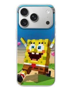Чехол для iPhone 17 Pro с картинкой «Губка Боб Minecraft» Чехол для iPhone 17 Pro с картинкой «Губка Боб Minecraft»