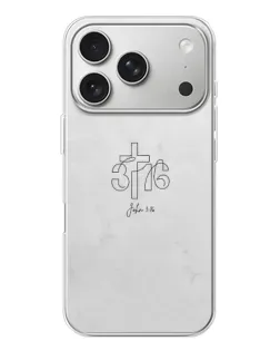 Чохол для iPhone 17 Pro з картинкою «Івана 3:16 Хрест» Чохол для iPhone 17 Pro з картинкою «Івана 3:16 Хрест»
