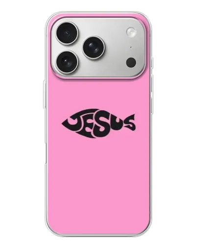 Чохол для iPhone 17 Pro з картинкою «Рожевий символ Jesus»