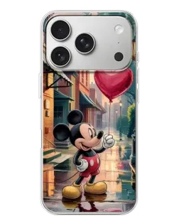 Чохол для iPhone 17 Pro з картинкою «Міккі та кулька-серце» Чохол для iPhone 17 Pro з картинкою «Міккі та кулька-серце»