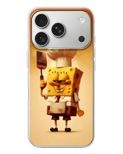 Чохол для iPhone 17 Pro з картинкою «Губка Боб кухар»