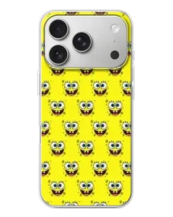 Чохол для iPhone 17 Pro з картинкою «Паттерн Губка Боб»