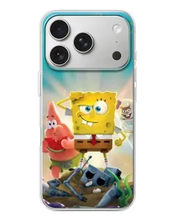 Чохол для iPhone 17 Pro з картинкою «Спанч Боб переможець»