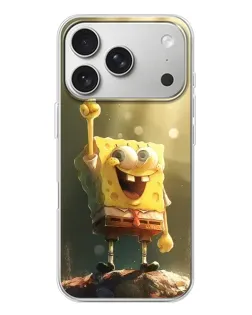 Чохол для iPhone 17 Pro з картинкою «Сяючий Спанч Боб»