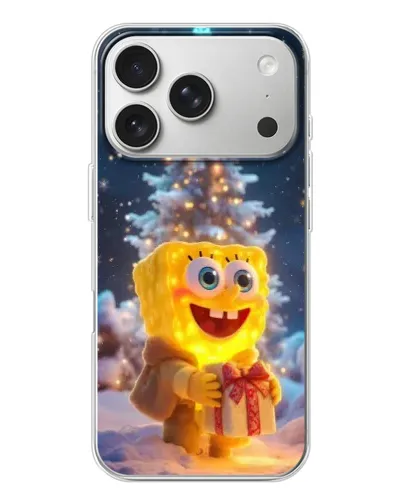 Чехол для iPhone 17 Pro с картинкой «Рождественский Спанч Боб» Чехол для iPhone 17 Pro с картинкой «Рождественский Спанч Боб»