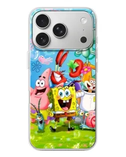 Чохол для iPhone 17 Pro з картинкою «Губка Боб та друзі»