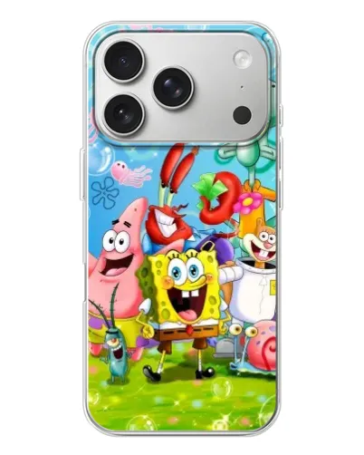Чохол для iPhone 17 Pro з картинкою «Губка Боб та друзі» Чохол для iPhone 17 Pro з картинкою «Губка Боб та друзі»
