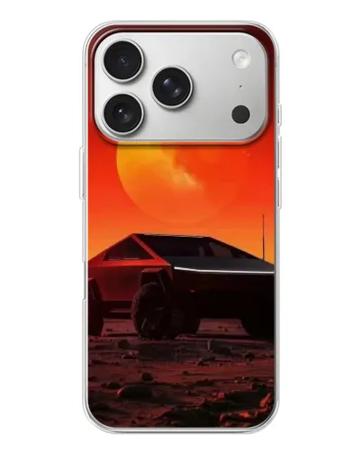 Чехол для iPhone 17 Pro с картинкой «Cybertruck на Марсе»