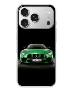 Чохол для iPhone 17 Pro з картинкою «Mercedes — неоновий лого»