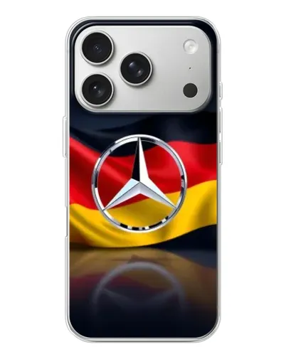 Чохол для iPhone 17 Pro з картинкою «Mercedes — прапор Німеччини» Чохол для iPhone 17 Pro з картинкою «Mercedes — прапор Німеччини»