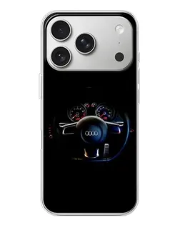 Чехол для iPhone 17 Pro с картинкой «Салон Audi — руль» Чехол для iPhone 17 Pro с картинкой «Салон Audi — руль»
