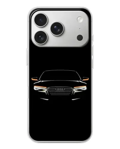 Чехол для iPhone 17 Pro с картинкой «Audi — ночной контур»