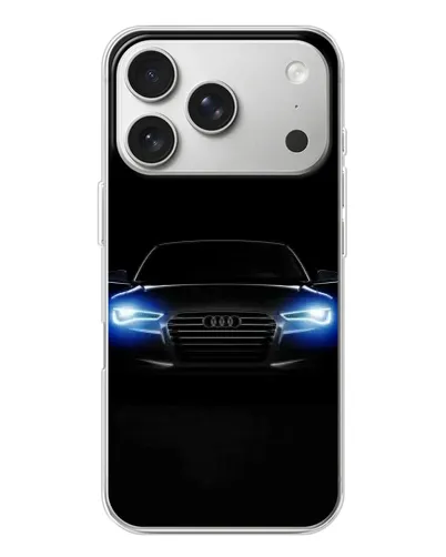 Чехол для iPhone 17 Pro с картинкой «Audi в неоне»