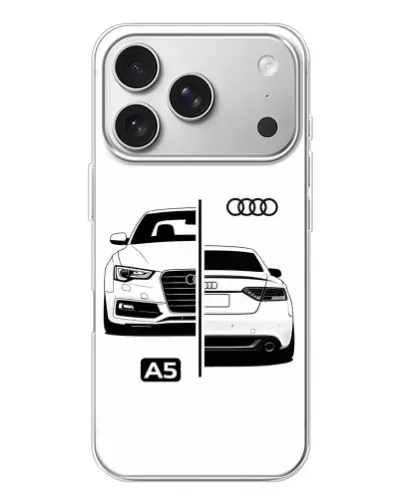 Чехол для iPhone 17 Pro с картинкой «Audi — контрастный дизайн»
